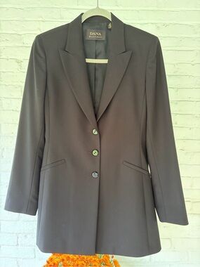 DANA BUCHMAN Women’s Black Wool Blazer Jacket